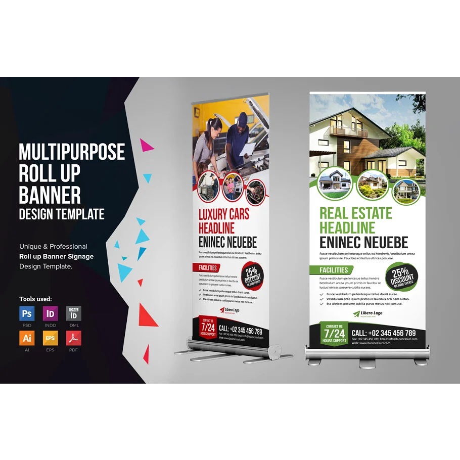 Roll up Banner Signage v2 - Illustrator