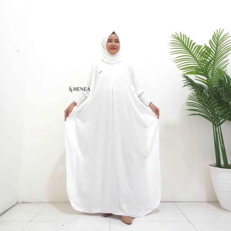 Kaftan Putih Polos Twill