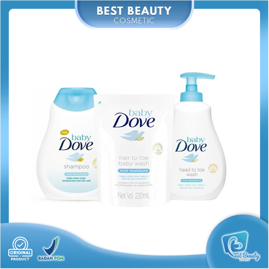 ★ BB ★ Baby Dove Hair to Toe Wash Rich Moisture - Body Wash - Sabun Mandi 2 in 1