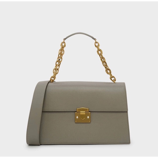 Ck large push lock bag / tas wanita charles&keith push lock original