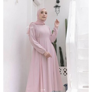 QINARA MAXY DRESS WANITA BAJU  HIJAB  DRESS BABYDOLL 