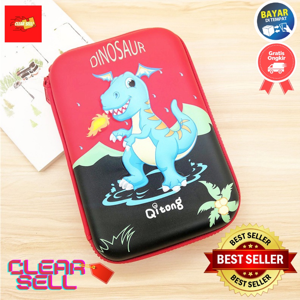 

Kotak pensil anak motif dinosaurus / Peralatan tulis / Kotak pensil sekolah QT5682