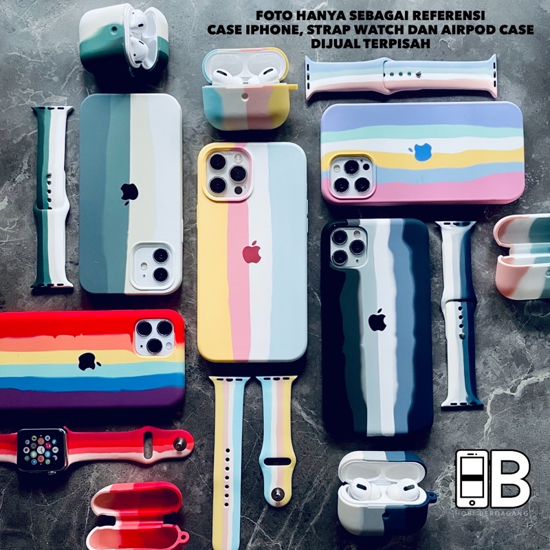 Apple Watch Sport Strap Band Series 1/2/3/4/5/6/7  Airpods Case Gen 1 2 PRO Rainbow Colorful Edition