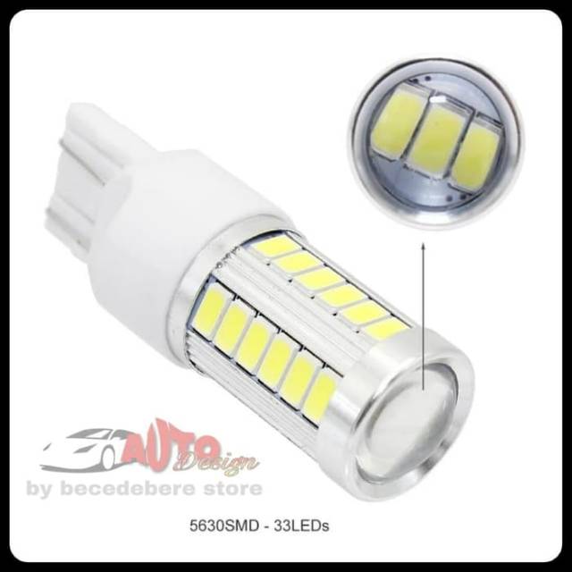 [1 PCS] LAMPU LED T20 7440 7743 33SMD Lampu Mundur Sign Rem Mundur - Best Quality