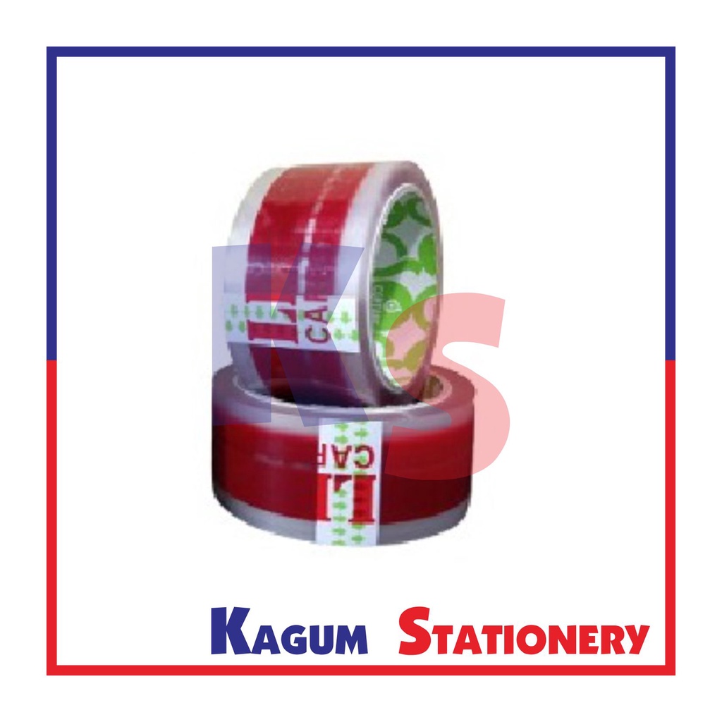 

LAKBAN OPP TAPE SOLASI CORTAPE FRAGILE CLEAR MERAH 2 INCH 48 MM