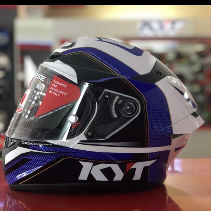 KYT TT COURSE GRAND PRIX Red Blue | Helm Kyt TT Course Helm Full Face