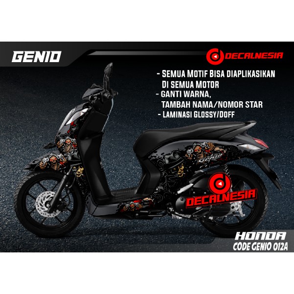 Stiker Genio/Decal Stiker Genio/Decal Genio/Sticker Motor Genio/Stiker Genio Full Body Motif Jerinx