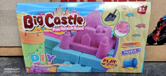 SH 1090 BIG CASTLE FUN SPACE / MAINAN PASIR ajaib plus cetakan nya bentuk istana