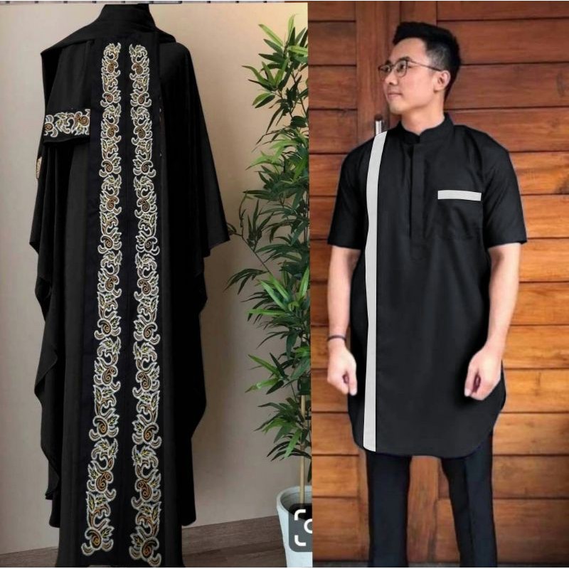 baju gamis couple suami istri amena baju pesta cople berkualitas gamis couple terbaru