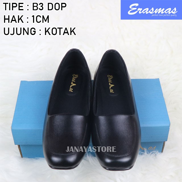 Sepatu Hamil Flat 1 cm PDH Persit Bhayangkari PNS Dishub Perawat Kantor B3 Erasmas