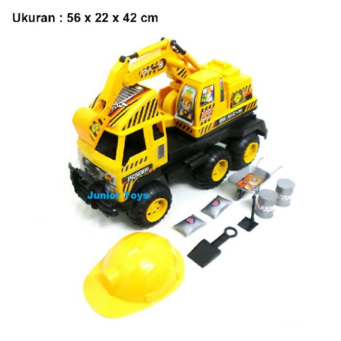 Mainan Anak Mobil Dorong Truk Beko Excavator Besar