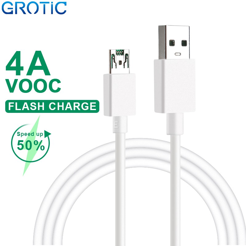 

GROTIC Kabel Data USB Micro 4A Quick Fast Charging 1M VOOC Flash Charge untuk OPPO Android Phone