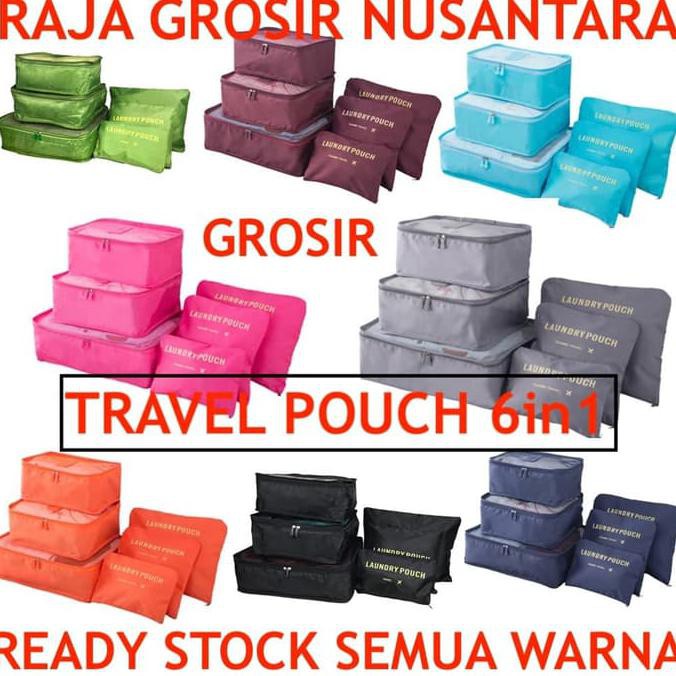 Terlaris# Travel Pouch 6In1 Travel Bag Laundry Bag Pouch Bag Tas Travel