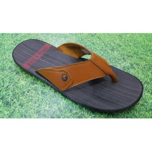 Sendal / Sandal Kulit Pria/Cowok MAX POLO CCH 886 TAN size 38-42