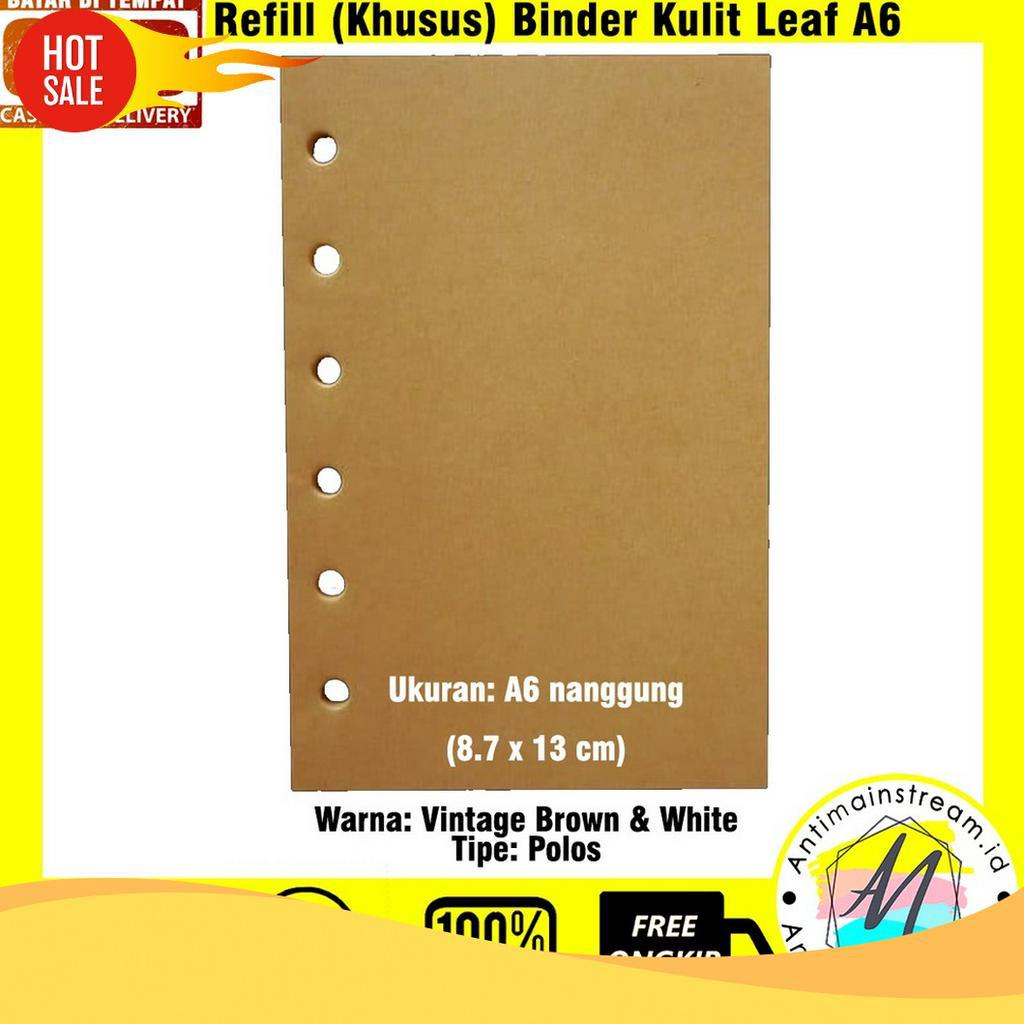 

PROMO TERUPDATE Refill Isi Buku Binder Ukuran A7 Vintage Brown dan White Isi Binder A7 Polos