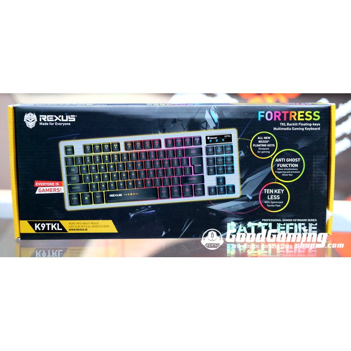 Rexus Fortress K9 TKL - Gaming Keyboard