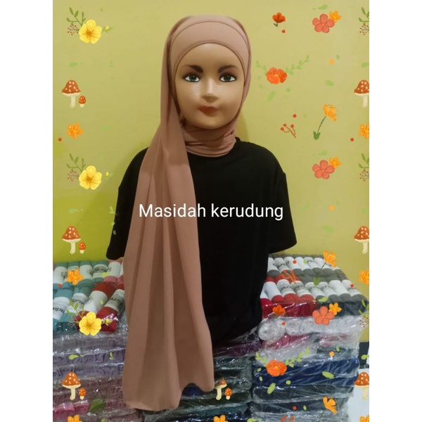 Pashmina melayu anak Ceruty Babydoll 3-8tahun