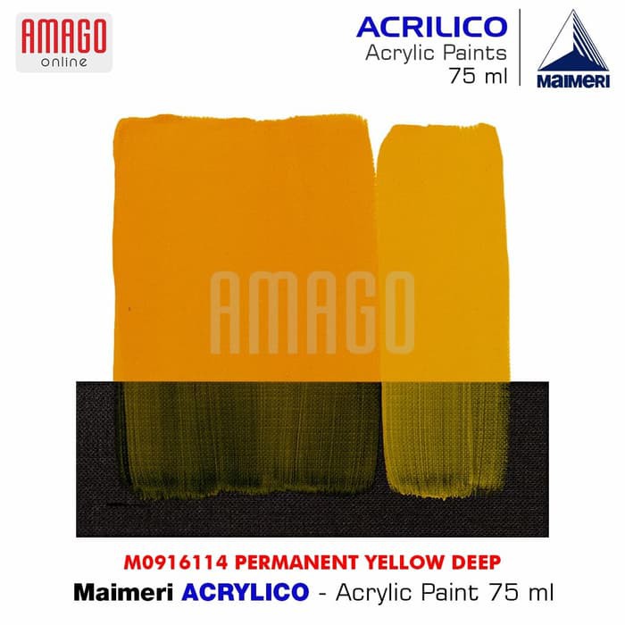 MAIMERI ACRILICO ACRYLIC PAINT- PERMANENT YELLOW DEEP -75ML - M0916114