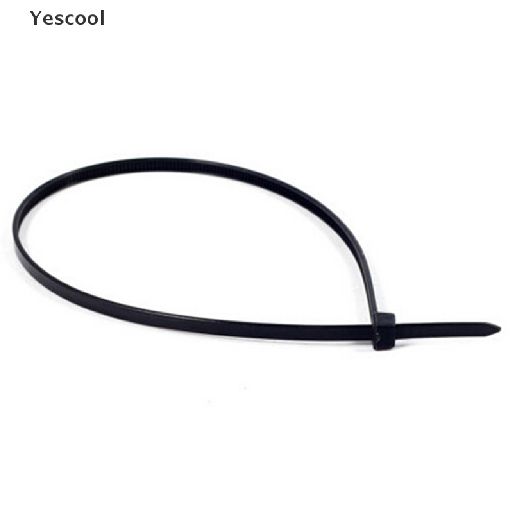 Yescool 100pcs Kabel Ties Bahan Plastik Nilon 10cm Warna Hitam