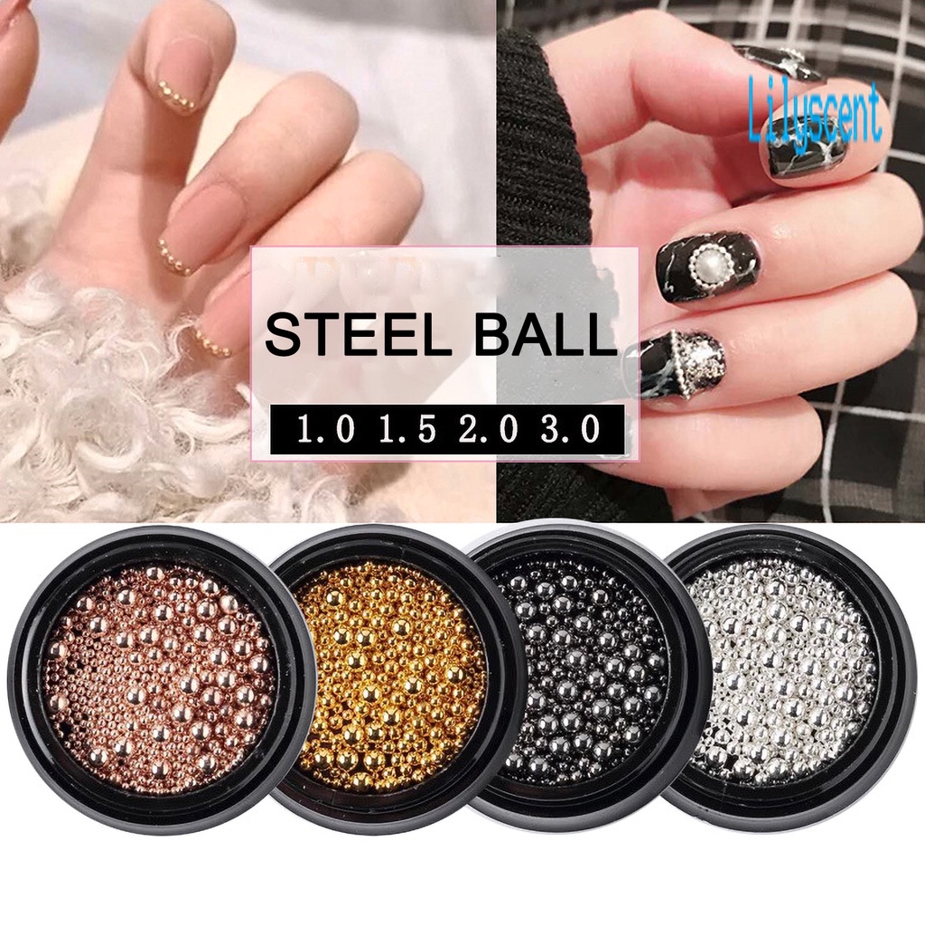 Lily Bola Metal 3D Untuk Dekorasi Nail Art DIY