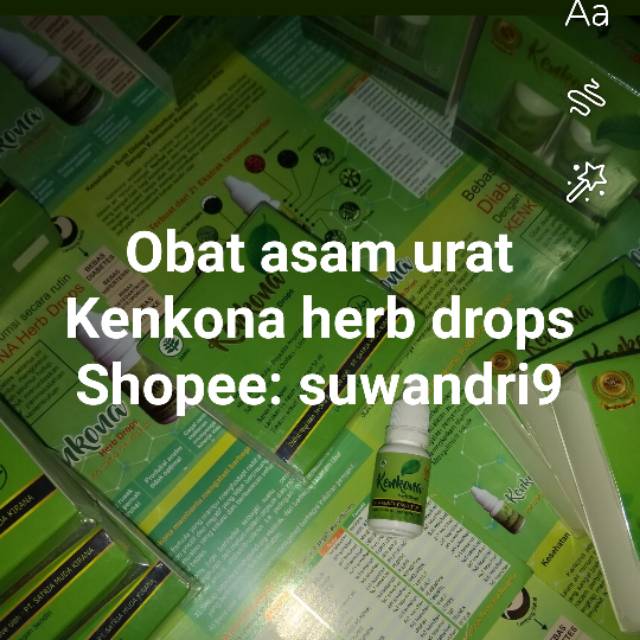 

Asam urat Kenkona herb drops 1 botol