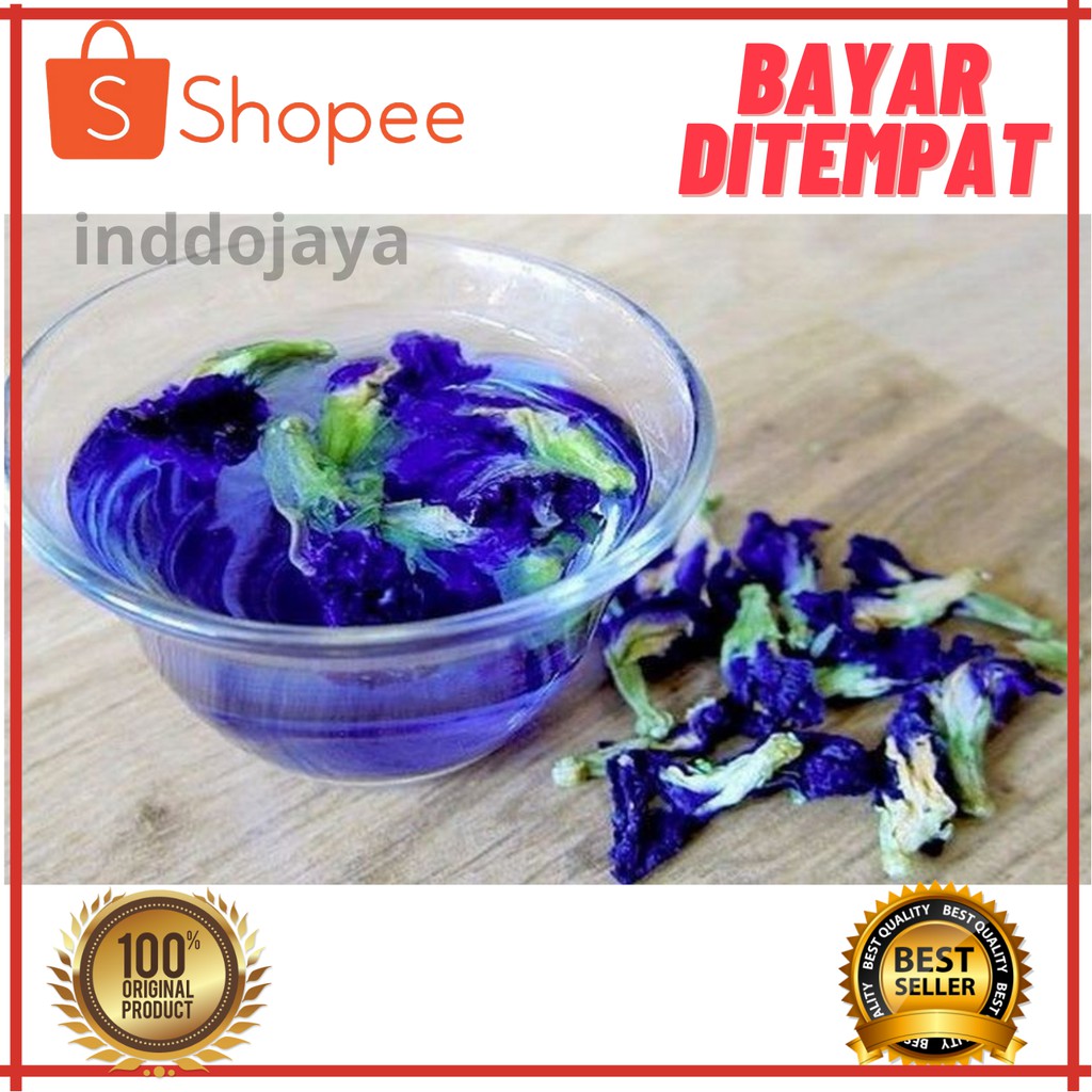 

TERMURAH!!! (Netto 10 gr) Bunga Telang Kering Teh Bunga Telang Butterfly pea Teh biru