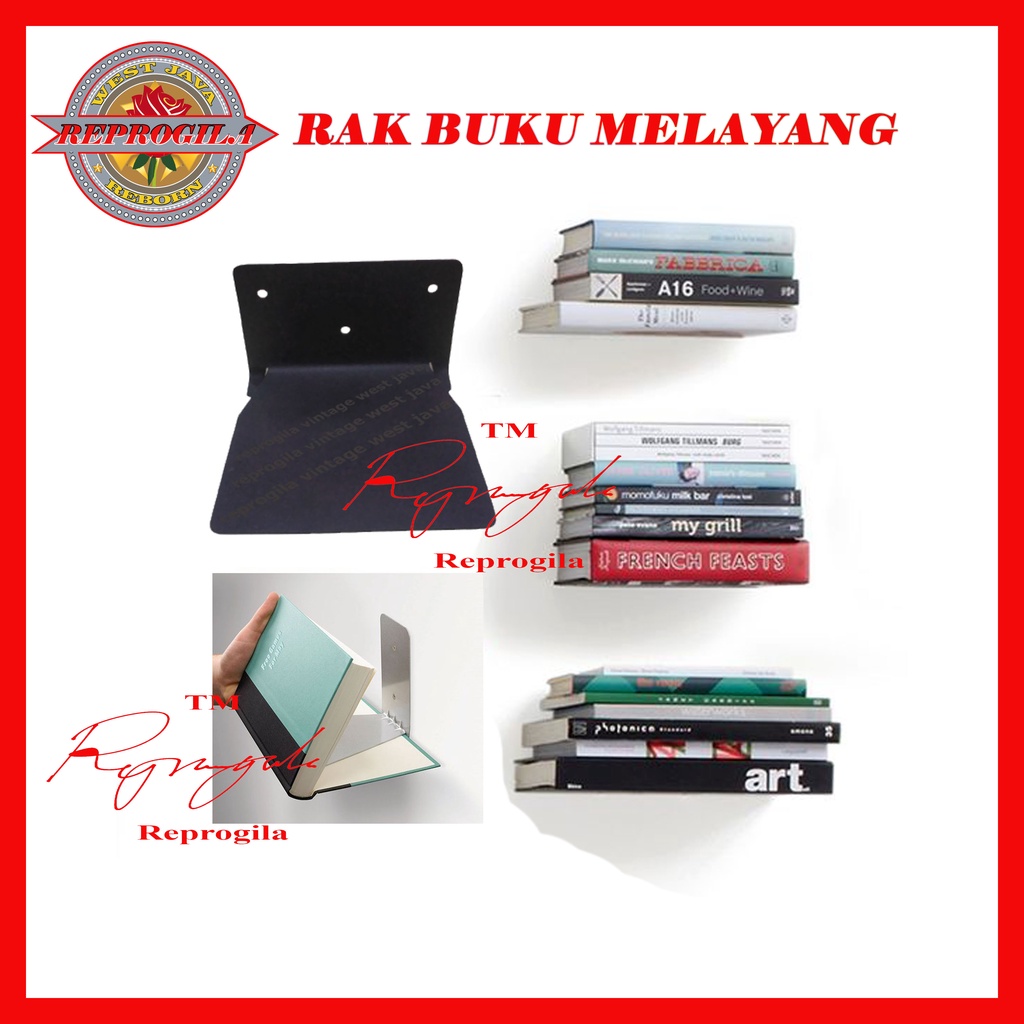 Rak Dinding Minimalis, Gantung,Rak Buku Melayang, Rak Gantung, Rak Buku Ajaib, Rak Buku Tak Kelihata
