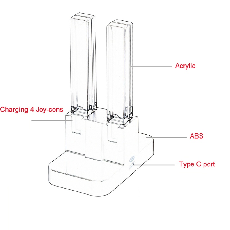 Zzz Charging Station Dock Ringan Untuk Switch Controller DC 5V Input Voltage