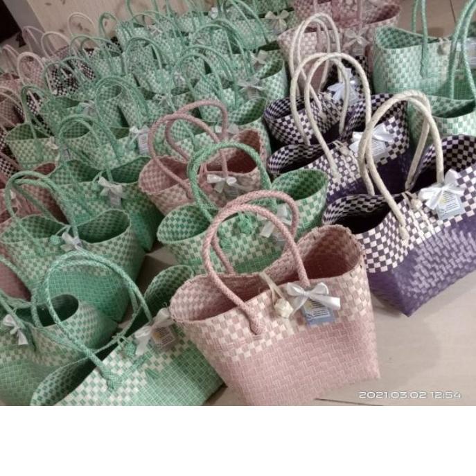 ✵ tas anyaman plastik, tas berkat/tas hantaran ➢
