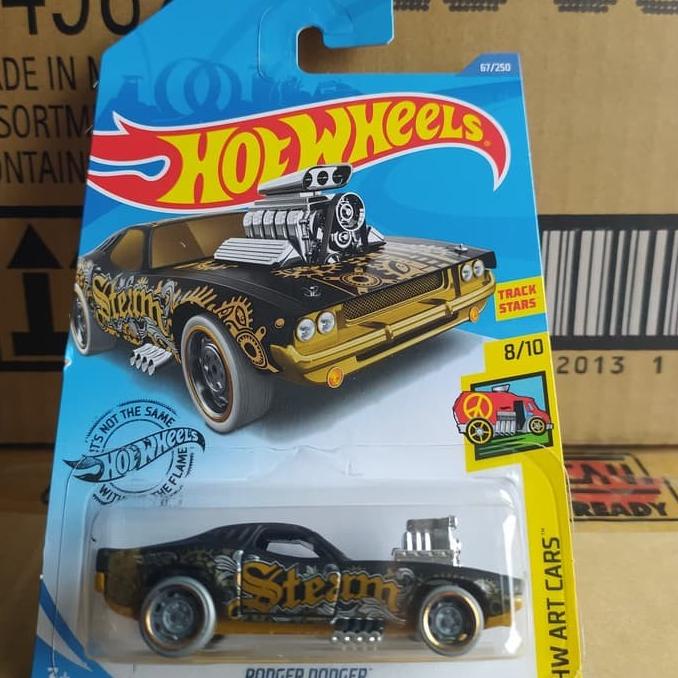 Rodger Dodger Art Cars Hitam Black Hotwheels Hot Wheels Diecast Mobil