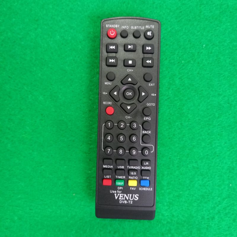 Remote STB Set Top Box VENUS . DVB - T2 .