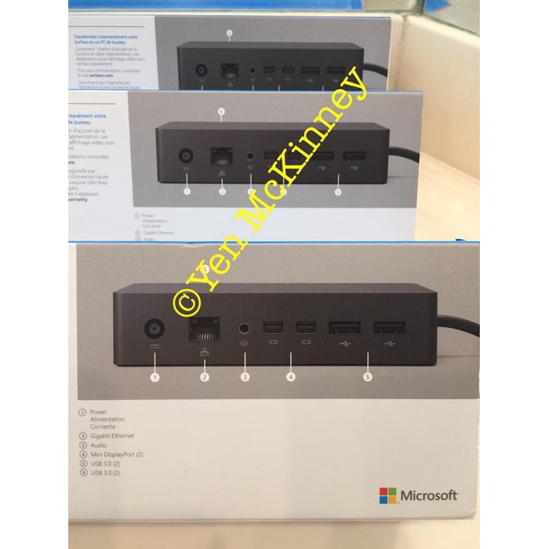 READY  Microsoft Surface Dock for Pro 6, 5, 4, Pro 3 & Surface Book
