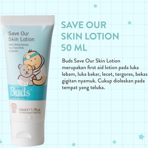 Buds Save Our Skin Lotion 50ml - Lotion Untuk Kulit Luka