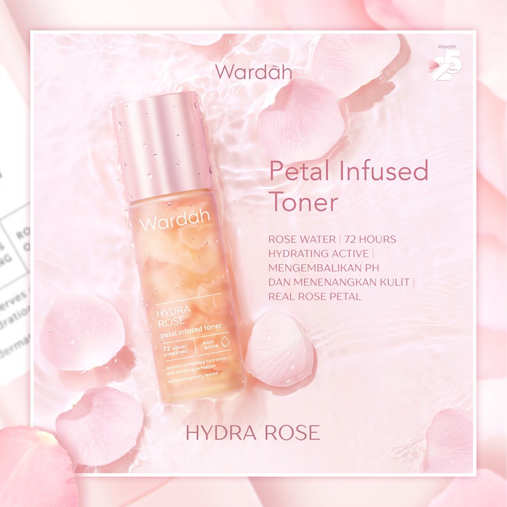 ❤ BELIA ❤  WARDAH Hydra Rose Series | Dewy Aqua Day Gel-Moisture Rich Night Gel-Foam Cleanser-Toner | BABY BUNNY | BPOM