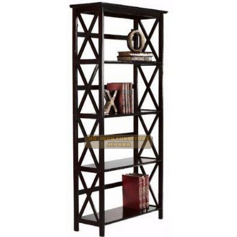 rak buku minimalis serbaguna murah bahan kayu jati jepara