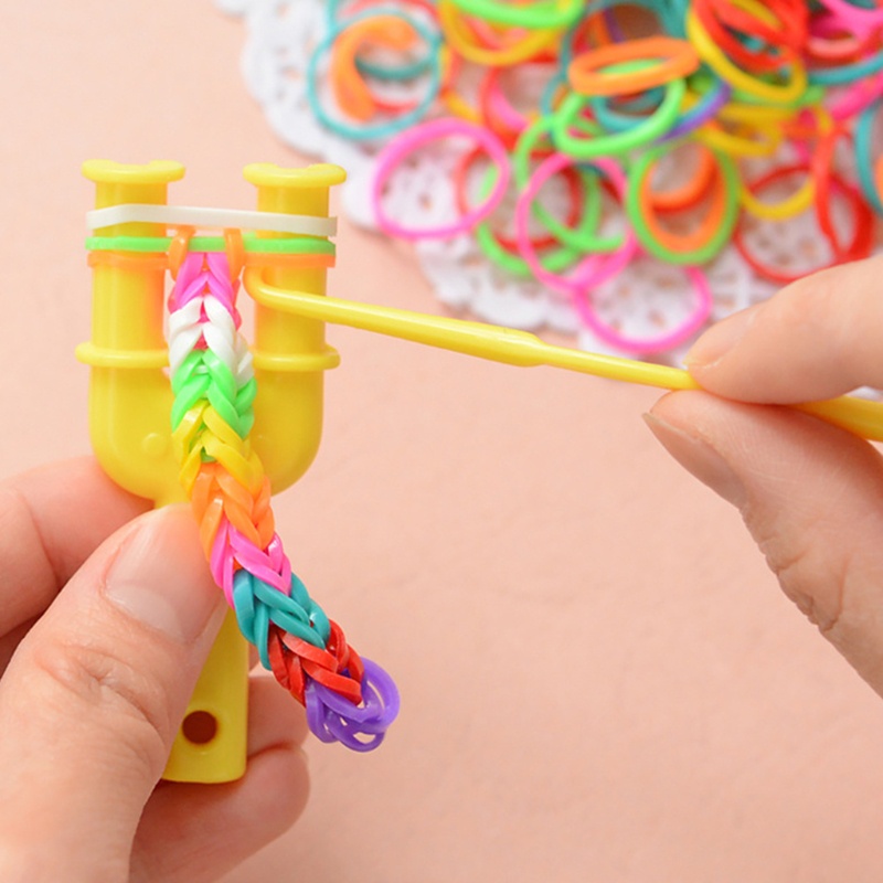 Mary 480Pcs/15kisi DIY Tenun Tangan Pelangi Karet Gelang Anak-Anak Loom Hadiah