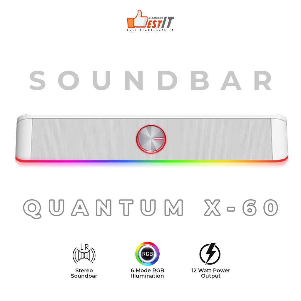 Speaker RGB Gaming Stereo Soundbar Gaming NYK X60 QUANTUM