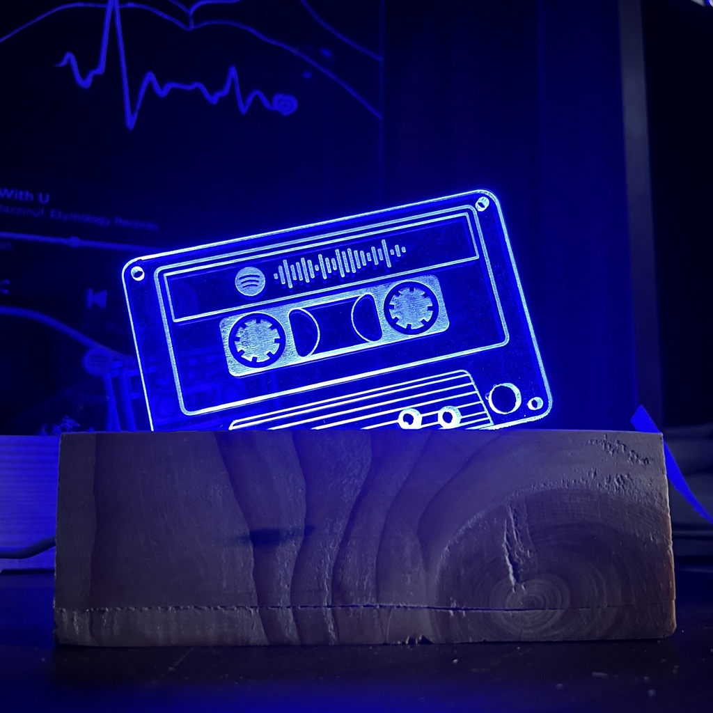 Kaset Playlist Spotify Akrilik Bening dan Warna, Ready Custom Playlist