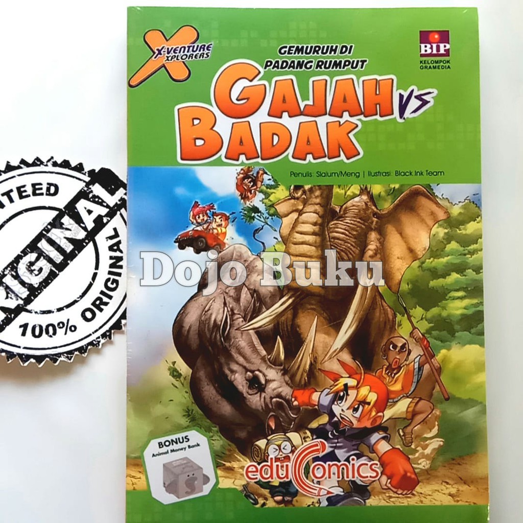 Educomics X-Venture Xplorers : Gemuruh Di Padang Rumput Gajah VS Badak by Slaium &amp; Meng