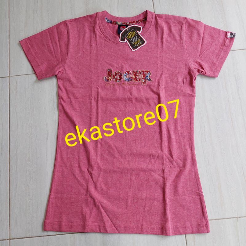 Kaos Slimfit wanita Joger Bali Original Bordir