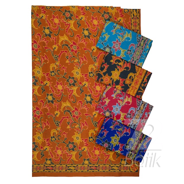 KAIN BATIK PREMIUM Bahan Katun Motif Kembang Warna Coklat Cokelat Choklat 723987 Cap 72 Jarik Jarit Samping Kebat Panjang Batik Katun Modern Premium Bahan Seragam Batik Pernikahan Kantor Keluarga Murah Kamen Jadi Batik Bali Lembaran