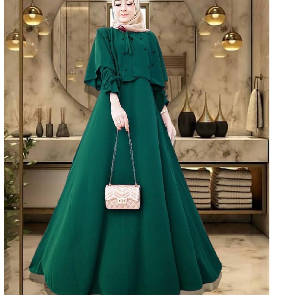[R.A] Caca Dress Carita Maxy | Sabrina Dress l Gamis Muslim Wanita