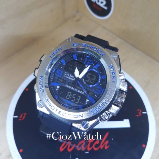 Casio G-Shock GST 8600 Ring Silver List Blue