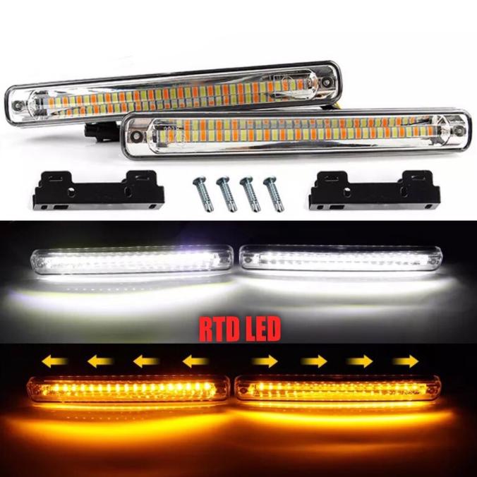 Drl Led Running Sein Lampu Drl Mobil 36 Mata Cahaya Terang R086