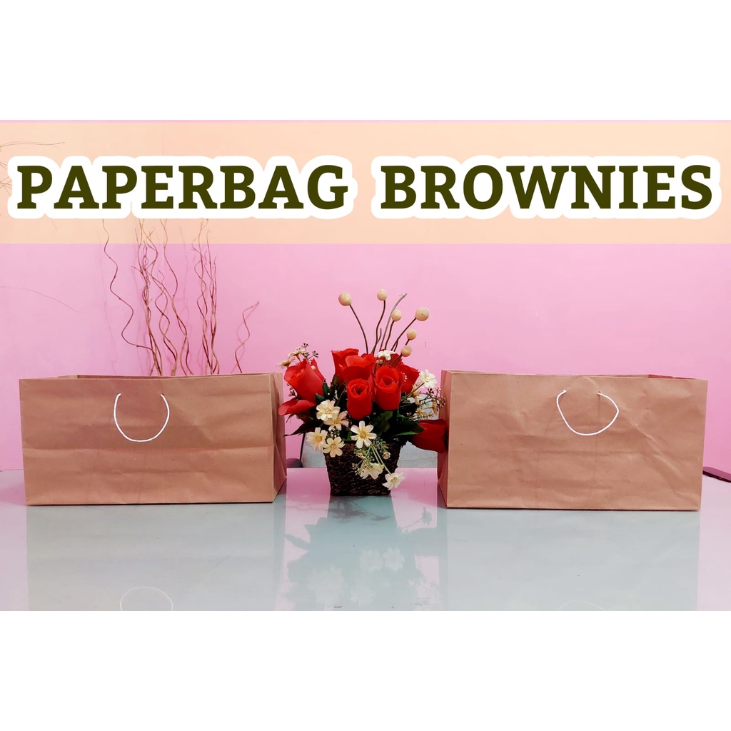 

Paper bag brownies / Paperbag BROWNIES / Tas Kertas Tas Kue / Bingkisan Sarung / Roti lebaran