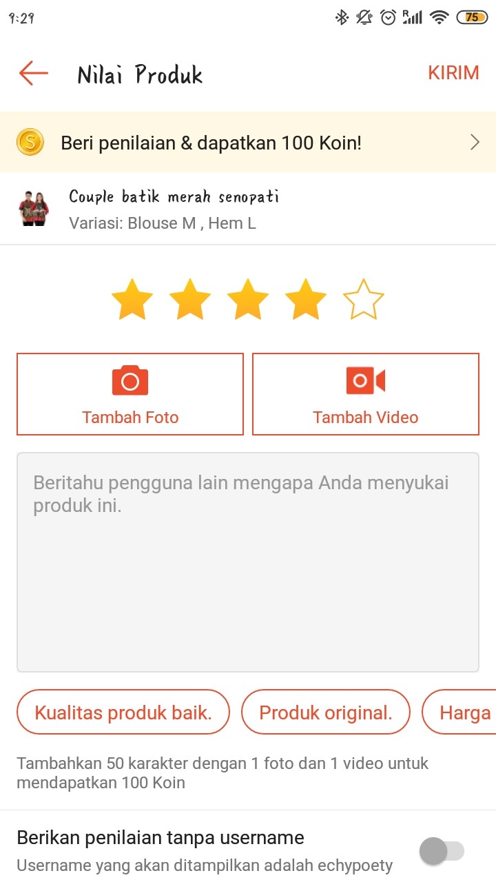 Couple Batik Merah Senopati