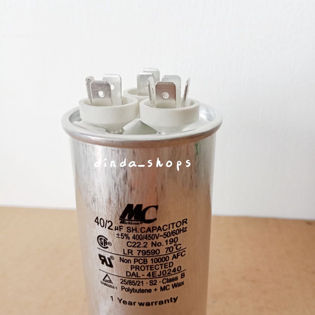 KAPASITOR AC / CAPACITOR AC LG 3 KAKI 40/2 uF (MERK MC) 40/2 MIKRO