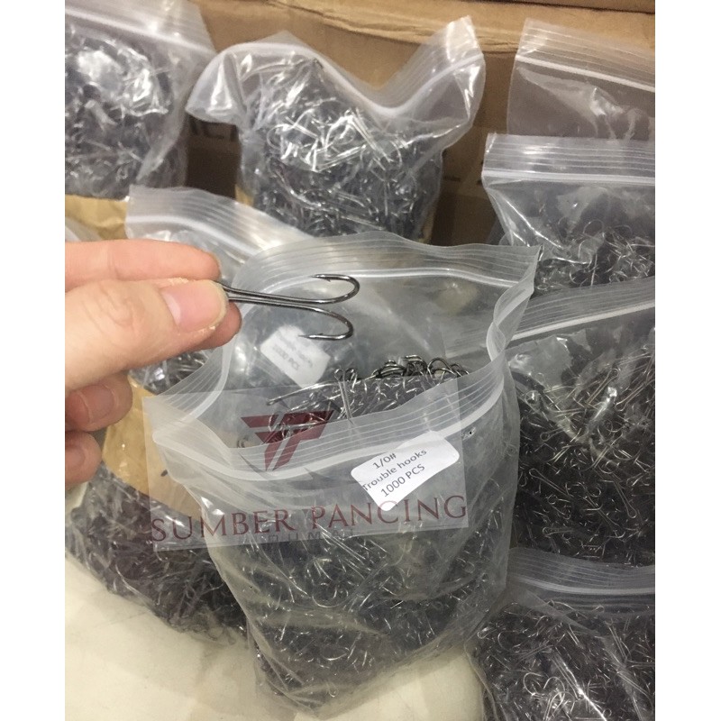 Pancing Double hook /pancing umpan kodok size 4