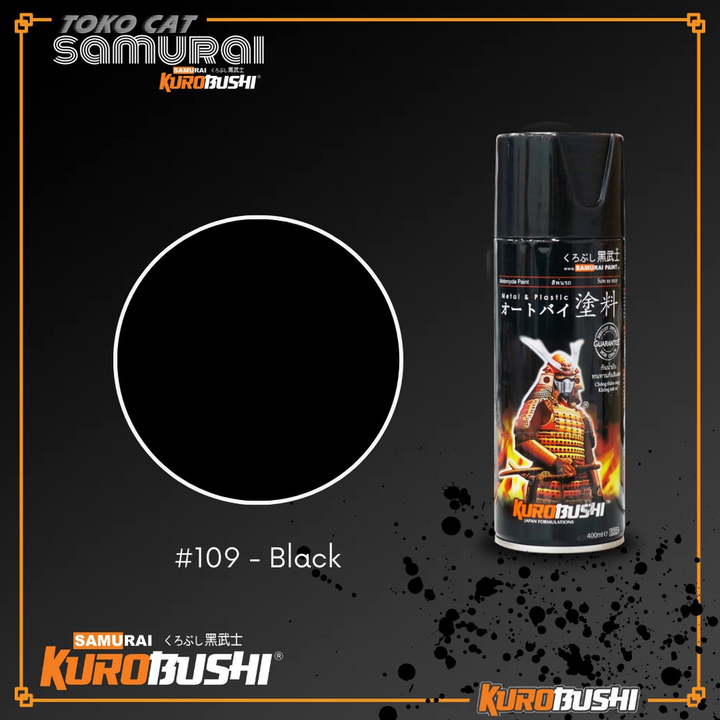 

Cat Samurai Paint 109 Hitam Glossy Kilap / Black Standard 400 ml