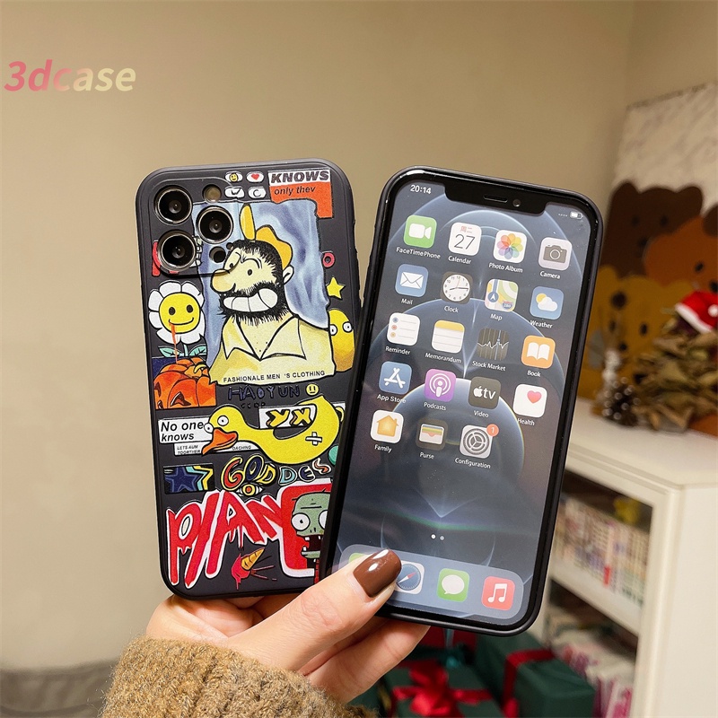 Case Samsung A12 A20S A32 A52 A72 A51 A52S A02S A50 A10S A10 A125 A30 A50S A30S A20 M40S M10 M01S M10S A205 M02S J7 J2 Prime A025 F02S A305 M12 F12 A515F A207F A15 A15S A16 Y20 Y12 Super Cute Fruit Peach doodle Silicone Case
